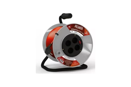 Удлинитель силовой на катушке Ресанта СУ-2х1-30/2 (с выкл., 4 розетки) 61/118/4 купить в Челябинске