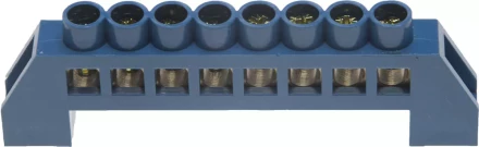 Шина СВЕТОЗАР нулевая, в изоляц оболочке, 6х9мм, 8 полюсов, макс. ток 100А 49805-08 купить в Челябинске