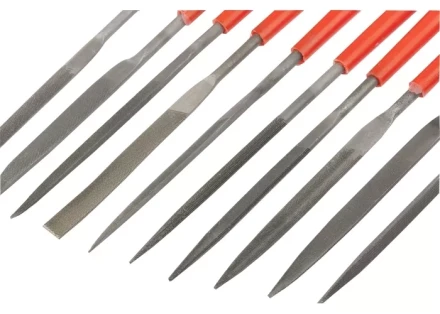 Набор надфилей 180 х 5мм 10 шт пластиковые рукоятки MATRIX 15824 купить в Челябинске