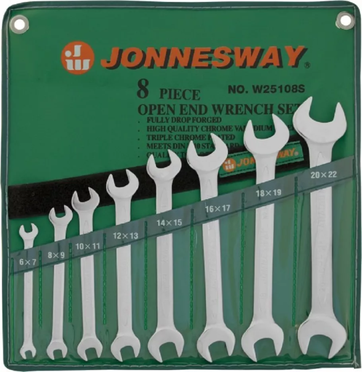 Набор ключей рожковых 6-22мм 8предметов Jonnesway W25108S 47336 купить в Челябинске