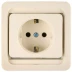 Розетка СВЕТОЗАР &quot;ГАММА&quot; одинарная, с заземлением, цвет бежевый, 16А/~250В SV-54105-B купить в Челябинске
