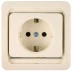 Розетка СВЕТОЗАР &quot;ГАММА&quot; одинарная, с заземлением, цвет бежевый, 16А/~250В SV-54105-B купить в Челябинске