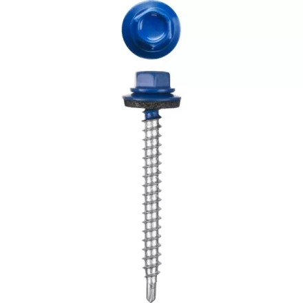 Саморезы СКД кровельные, RAL 5005 синий насыщенный, 51 х 4.8 мм, 250 шт, для деревянной обрешетки, STAYER 30305-48-051-5005 купить в Челябинске