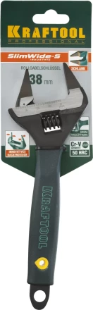 Ключ разводной SlimWide-S, 200 / 38 мм, KRAFTOOL 27263-20 купить в Челябинске