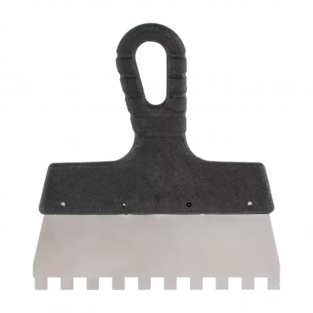 Шпатель фасадный из нержавеющей стали 200 мм пластмассовая ручка 85150 купить в Челябинске