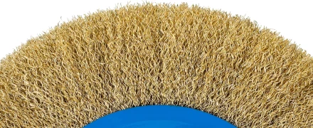 ЗУБР &quot;ПРОФЕССИОНАЛ&quot;. Щетка дисковая для точильно-шлифовального станка, витая стальная латунирован проволока 0,3мм, 125х32мм 35186-125_z01 купить в Челябинске