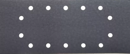 Лист шлиф. универсал. URAGAN с покрытием стеарата цинка, 14 отверстий по кругу, для ПШМ, P320, 115х280мм, 50шт 907-23104-320-50 купить в Челябинске