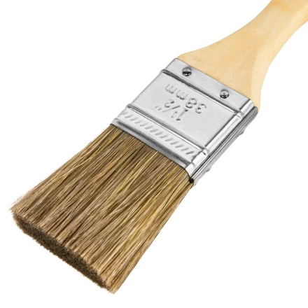 Кисть плоская &quot;Евро&quot; 1.5&quot;, смешанная щетина, деревянная ручка MTX 83078 купить в Челябинске