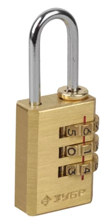 Замок ЗУБР &quot;ЭКСПЕРТ&quot; навесной мини, кодовый, 3 диска 37118-1_z01 купить в Челябинске