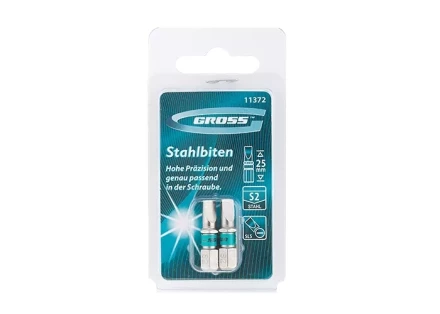 Набор бит SL5,0х25, сталь S2, 2шт GROSS 11372 купить в Челябинске