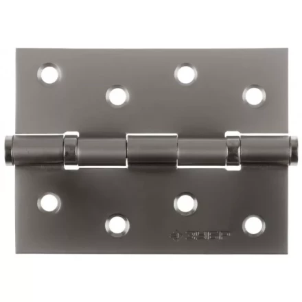 Петля универсальная ЗУБР &quot;ЭКСПЕРТ&quot;, 2 подшипника, цвет мат. никель (PN), с крепежом, 100х75х2,5мм, 2 шт 37601-100-4 купить в Челябинске