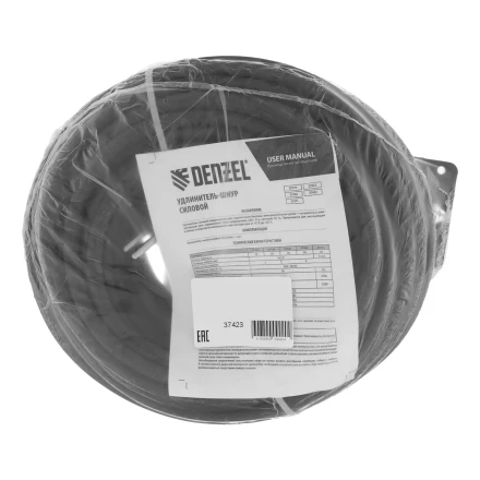 Удлинитель-шнур силовой Denzel Top Series , КГТТ, 20м, 3 розетки, 3 x 2,5 мм, 3 м 37423 купить в Челябинске