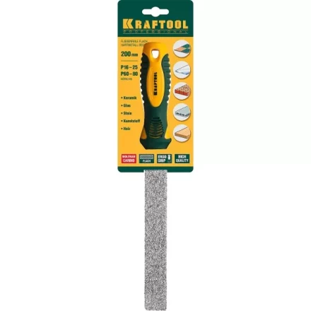 Напильник KRAFTOOL плоский с покрытием из карбида вольфрама, 200мм 16080-20_z01 купить в Челябинске
