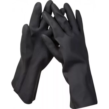 Перчатки KRAFTOOL противокислотные, неопреновые, повышенной прочности, с х/б напылением, размер XL 11282-XL купить в Челябинске