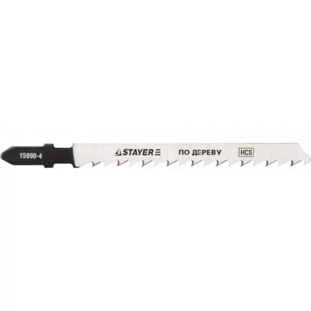 Полотна STAYER &quot;PROFI&quot;, T101D, для эл/лобзика, HCS, по дереву, ДСП, ДВП, EU-хвост., шаг 4мм, 75мм, 2шт 15990-4_z01 купить в Челябинске