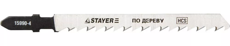 Полотна STAYER "PROFI", T101D, для эл/лобзика, HCS, по дереву, ДСП, ДВП, EU-хвост., шаг 4мм, 75мм, 2шт 15990-4_z01 купить в Челябинске