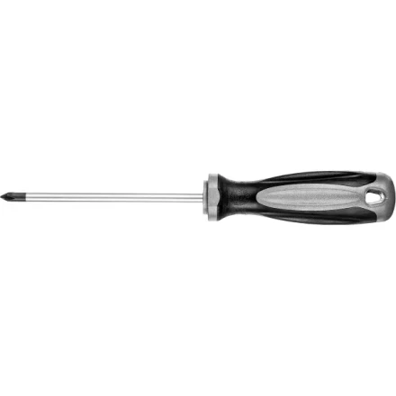 Отвертка MIRAX 25096-1-10, закаленный стержень, двухкомпонентная рукоятка, PH1x100мм 25096-1-10 купить в Челябинске