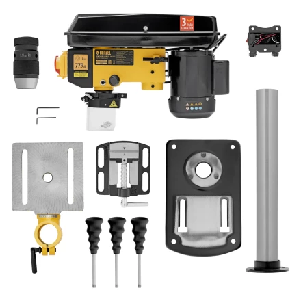 Станок сверлильный DDM-350L, 350 Вт, 13 мм, 5 ск., лазер, настольный// Denzel 95321 купить в Челябинске