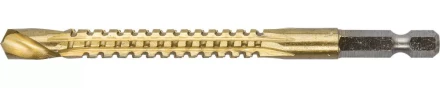 ЗУБР. Сверло фрезеровальное по дереву и тонкому листовому металлу, шестигранный хвостовик 1/4&quot;, 8х110мм 29966-08 купить в Челябинске