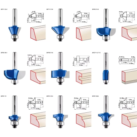 ЗУБР 30 шт, набор профильных фрез по дереву, Профессионал (28796-H30) купить в Челябинске