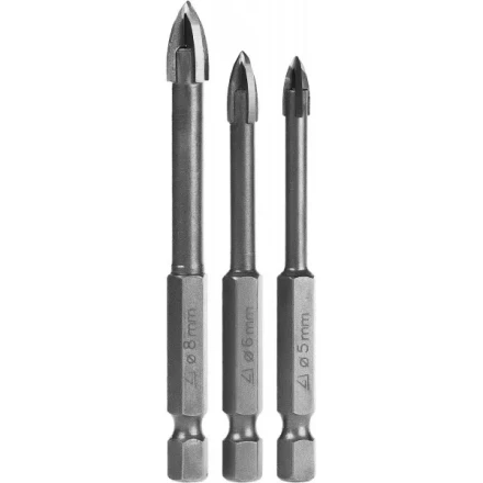 Набор: Сверла по керамике и стеклу, d=5-6-8 мм, STAYER &quot;PROFI&quot; 2985-Н3 2985-H3_z01 купить в Челябинске