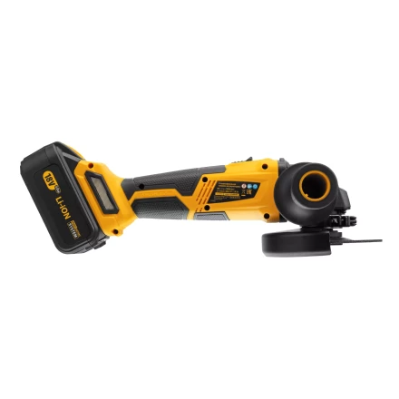 Машина углошлифовальная аккумуляторная бесщет. Denzel BLG-IB-18-125-4 27005, Li-ion, 18 В купить в Челябинске