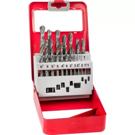 Набор ЗУБР &quot;МАСТЕР&quot;: Свёрла  по металлу, быстрорежущая сталь, в мет. боксе, 1-10мм, 19шт 29621-H19-M купить в Челябинске