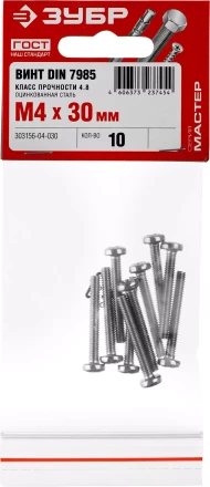 Винты DIN 7985 пакет серия МАСТЕР купить в Челябинске