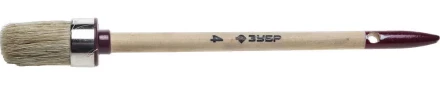 Кисть круглая ЗУБР &quot;УНИВЕРСАЛ - МАСТЕР&quot;, светлая щетина, деревянная ручка, №4, 25мм 01501-25 купить в Челябинске