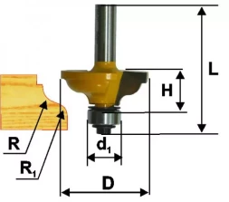 Фреза кром. калевочная ф349х144мм R4/48мм хв8мм 46272