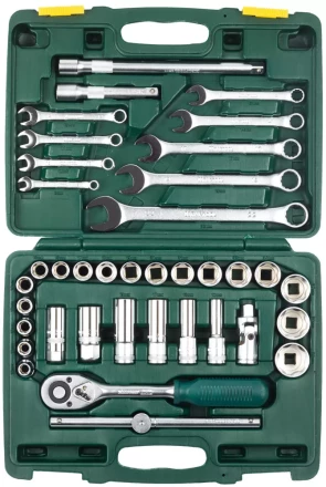 Набор KRAFTOOL &quot;EXPERT QUALITAT&quot; Торцовые головки &quot;SUPER LOCK&quot; с присоединит квадратом, 1/2&quot;, 38 предметов 27886-H38_z01 купить в Челябинске