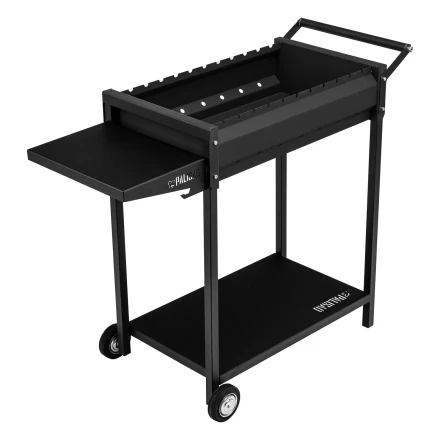 Мангал сварной на колесах, 662 х 390 х 152/805 мм, сталь 2 мм, кочерга в комплекте, Camping Palisad 69669 купить в Челябинске