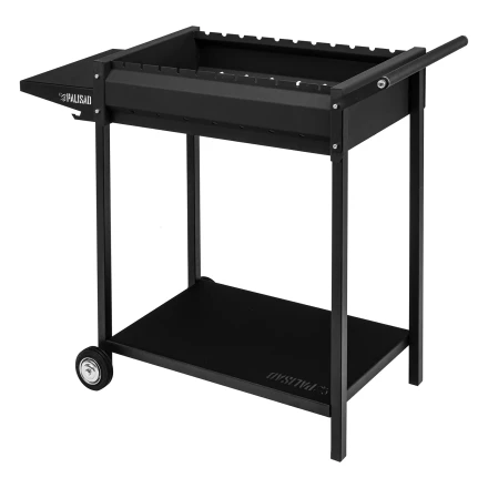 Мангал сварной на колесах, 662 х 390 х 152/805 мм, сталь 2 мм, кочерга в комплекте, Camping Palisad 69669 купить в Челябинске