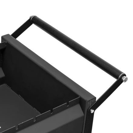 Мангал сварной на колесах, 662 х 390 х 152/805 мм, сталь 2 мм, кочерга в комплекте, Camping Palisad 69669 купить в Челябинске