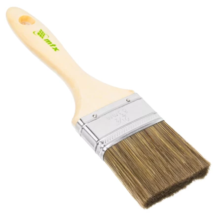 Кисть плоская &quot;Евро&quot; 2.5&quot;, смешанная щетина, деревянная ручка MTX 83080 купить в Челябинске
