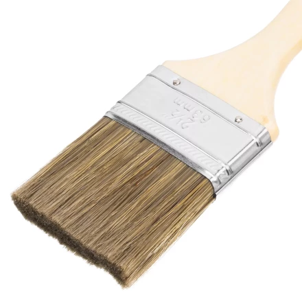 Кисть плоская &quot;Евро&quot; 2.5&quot;, смешанная щетина, деревянная ручка MTX 83080 купить в Челябинске