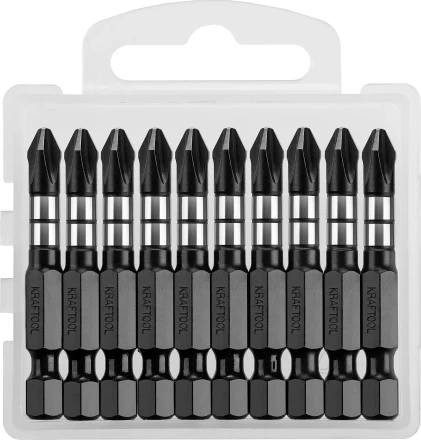 Биты для ударных шуруповертов KRAFTOOL Impact Pro PH 26191-2-50-S10 купить в Челябинске