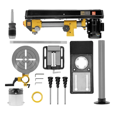 Станок сверлильный радиальный DDM-550R, 550 Вт, 16 мм, 12 ск., настольный// Denzel 95323 купить в Челябинске