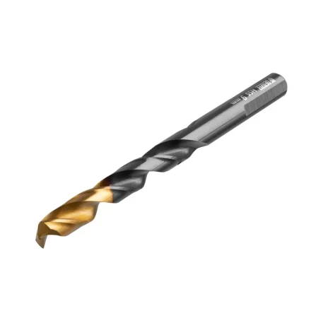 Сверло по металлу, 9 мм, HSS-Tin, Golden Tip, 8 шт. Denzel 717221 купить в Челябинске
