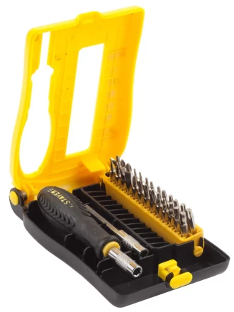 Набор STAYER: Отвертки для точных работ, Cr-V, Cr сменные биты, обрезиненная рукоятка, 28предметов 25614-H28 купить в Челябинске