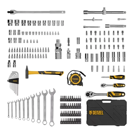 Набор инструментов Denzel 15806, 1/2&quot;, 1/4&quot;, CrV, S2, пластиковый кейс, 194 предмета купить в Челябинске