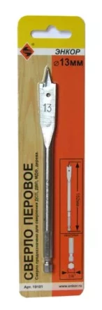 Сверло для дерева 13Х152 мм перовое Энкор 19101 купить в Челябинске
