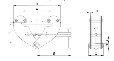 Захват балочный тип JT клипса г-п 2 тонн купить в Челябинске