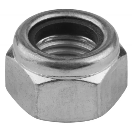 Гайка шестигранная, DIN 985, самостопорящаяся, с нейлоновым кольцом, кл. пр. 8, оцинкованная, M20, 50 шт, KRAFTOOL 303584-20 303584-20 купить в Челябинске