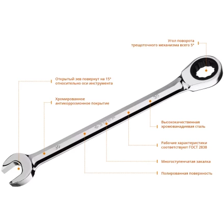 Наборы трещоточных комбинированных ключей Зубр серия ПРОФЕССИОНАЛ 27073-H12 купить в Челябинске