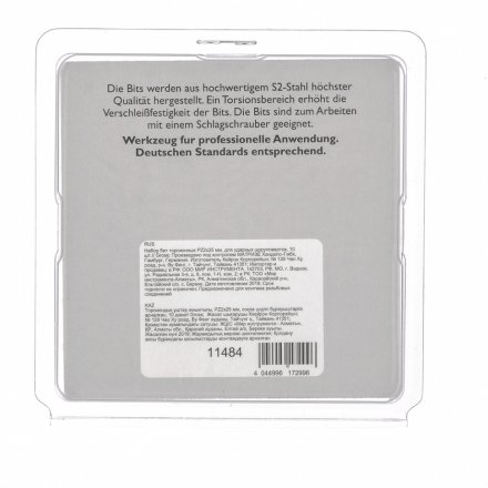 Набор бит торсионных PZ2x25 мм для ударных шуруповертов 10 шт. Gross 11484 купить в Челябинске