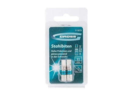 Набор бит SL6,0х25, сталь S2, 2шт GROSS 11373 купить в Челябинске