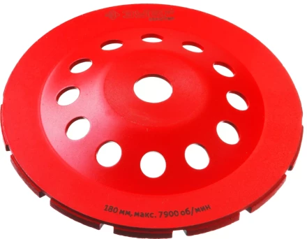 Чашка алмазная шлифовальная по бетону ЗУБР &quot;МАСТЕР&quot; сегментная двухрядная, 180мм 33376-180 купить в Челябинске