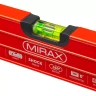 Уровень коробчатый усиленный MIRAX, фрезерованная поверхность, утолщенный профиль, 3 противоударных ампулы (1 поворотная на 360 град), с ручками, 80 см 34603-080 купить в Челябинске