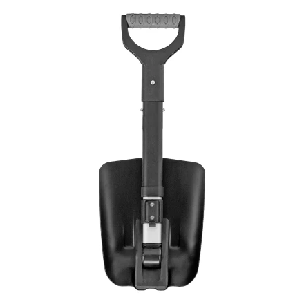 Лопата автомобильная складная, алюминиевая, 220х280х585-870 мм, телескопический черенок // Denzel 61695 купить в Челябинске